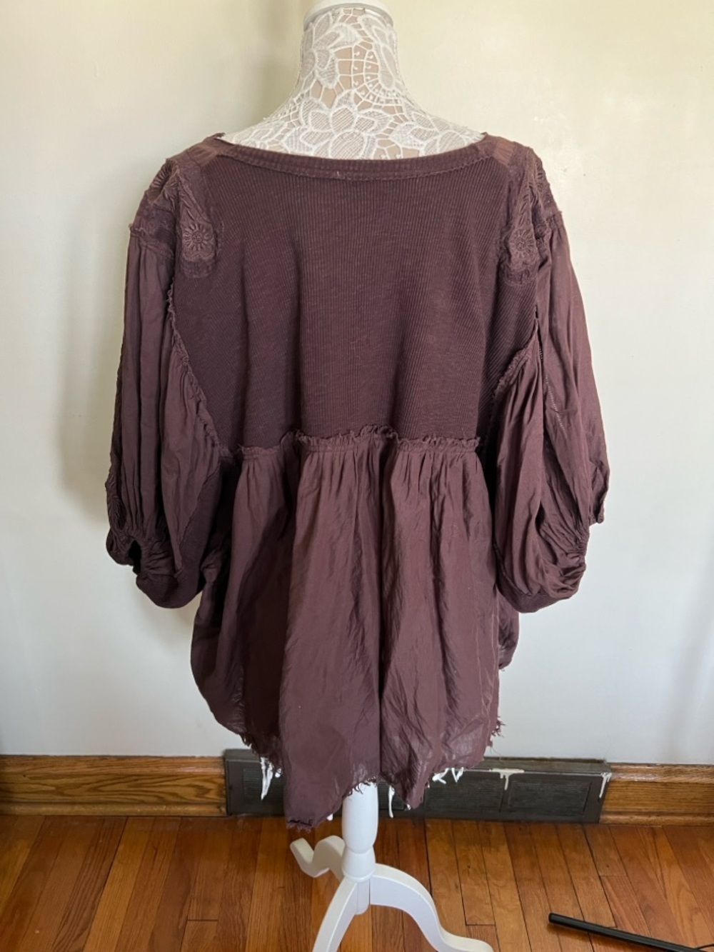 Free People Brown Boho Peasant Top - Picture 7 of 10